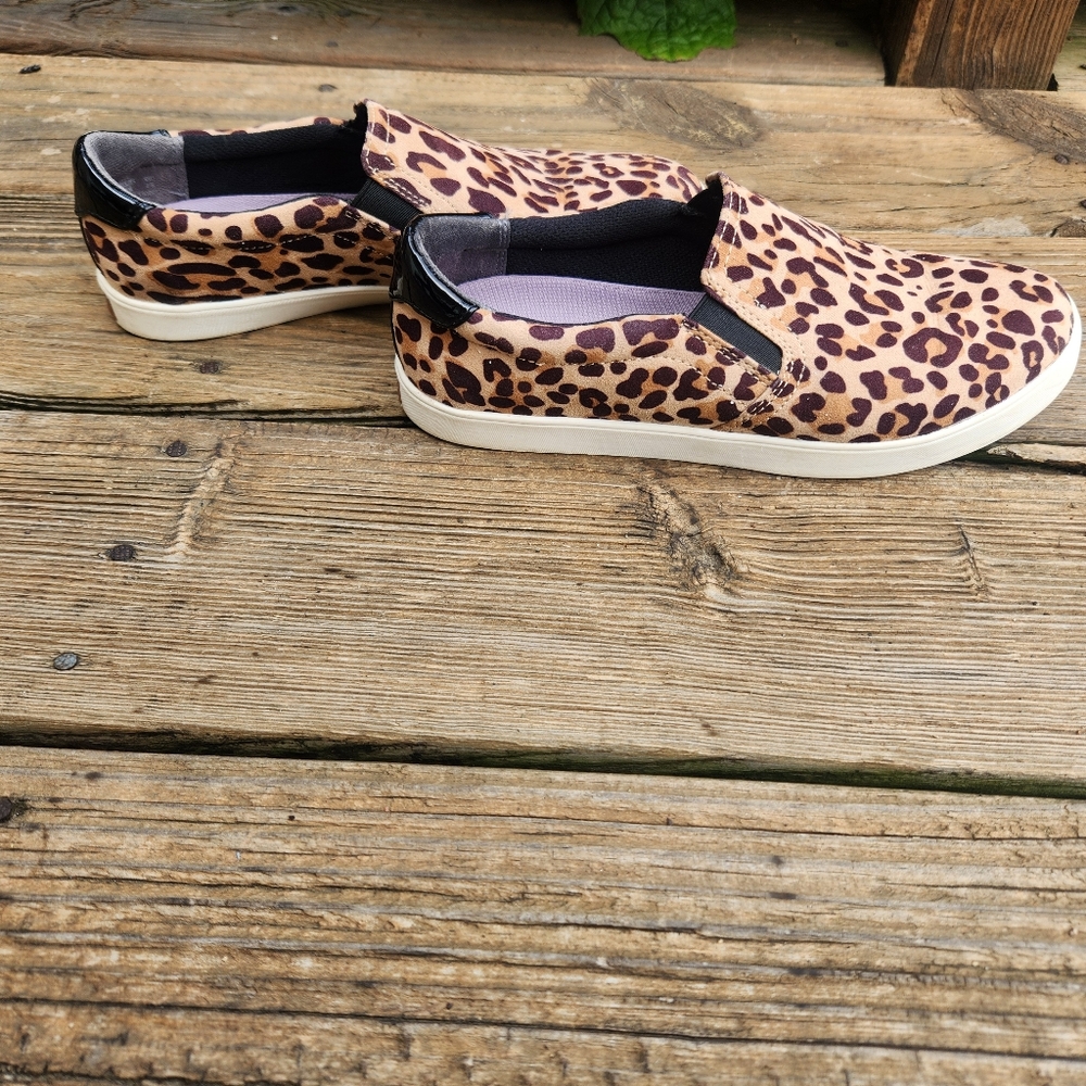 Dr Scholls Animal Print Slip On Brown And Black Sneakers Casual Shoes 8M - Picture 2 of 6